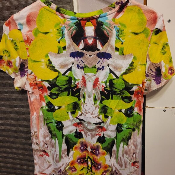 Prabal Gurung for Target T-Shirt Multi Color Floral Print - Picture 3 of 4